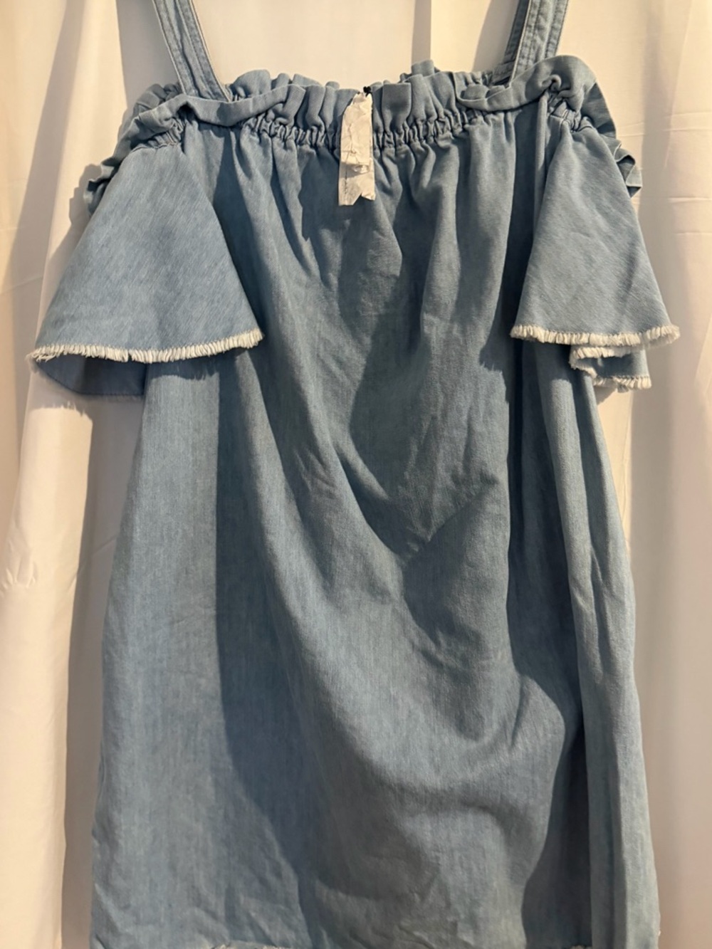7 For All Mankind Light Blue Denim Mini Dress NWT